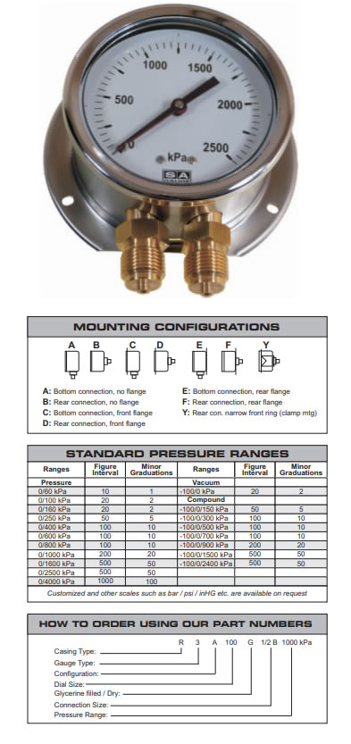 Duplex Industrial Pressure Gauges